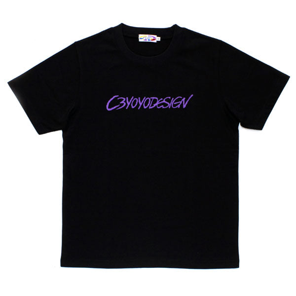 C3 パープルロゴ Tシャツ (ブラック)