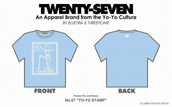 No.7 Yo-Yo Stamp (Light Blue-White)