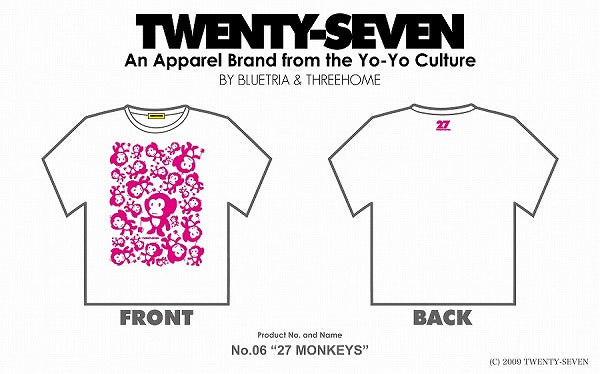 No.6 27 Monkeys (White-Pink)