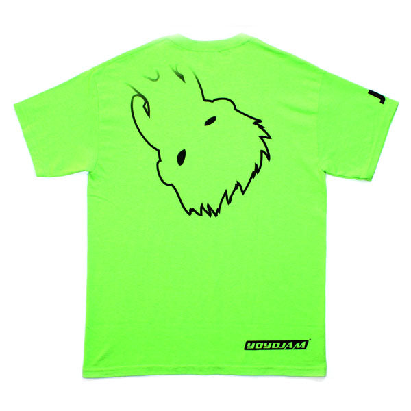 YYJ Tシャツ (ヨーヨージャムロゴ) ライムグリーン
