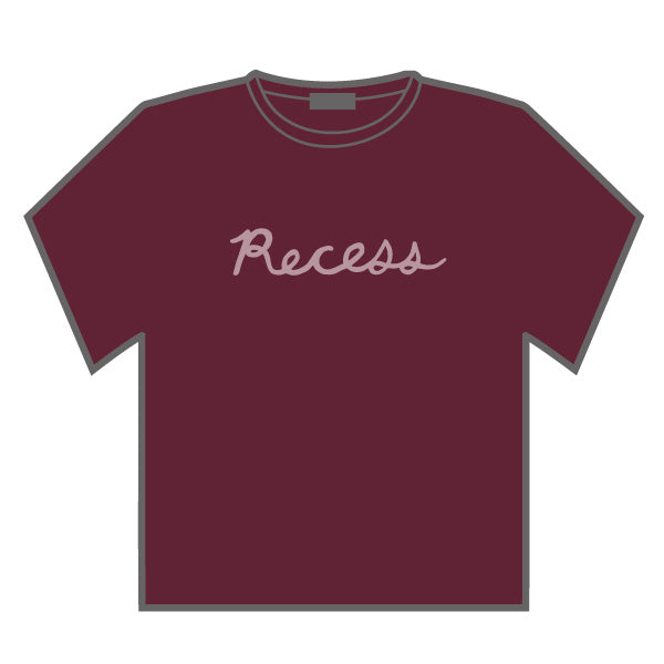 Recess ロゴTシャツ (バーガンディ)