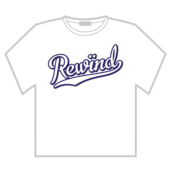 リワインド ベースボールロゴ Tシャツ (ホワイト)