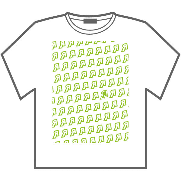 リワインド Rパターン Tシャツ (ホワイト)