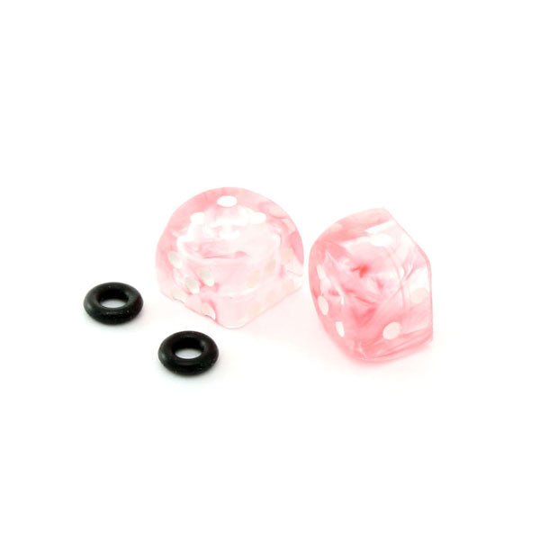 Clear Pink (12mm Red Nebula - White Pips)