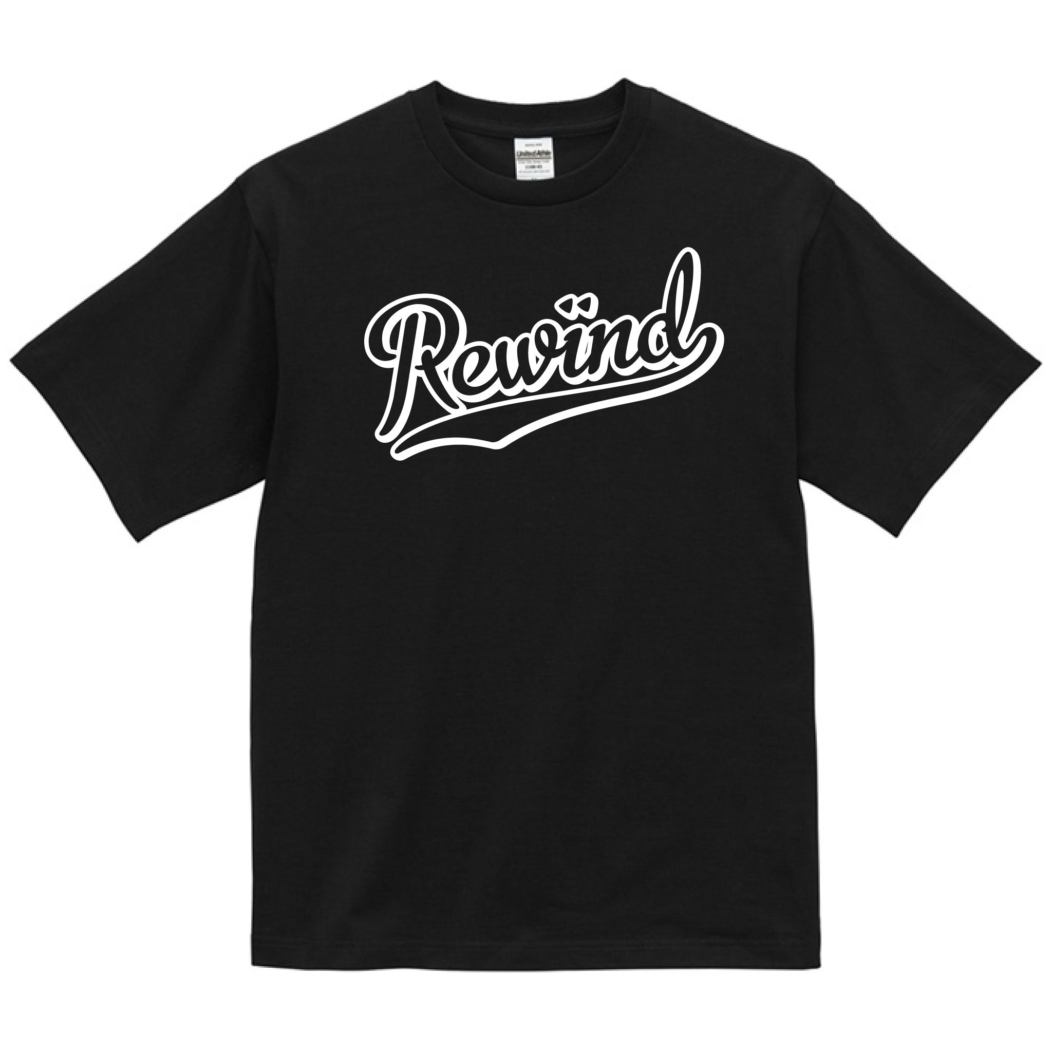 リワインド ベースボールロゴ Tシャツ (ブラック)