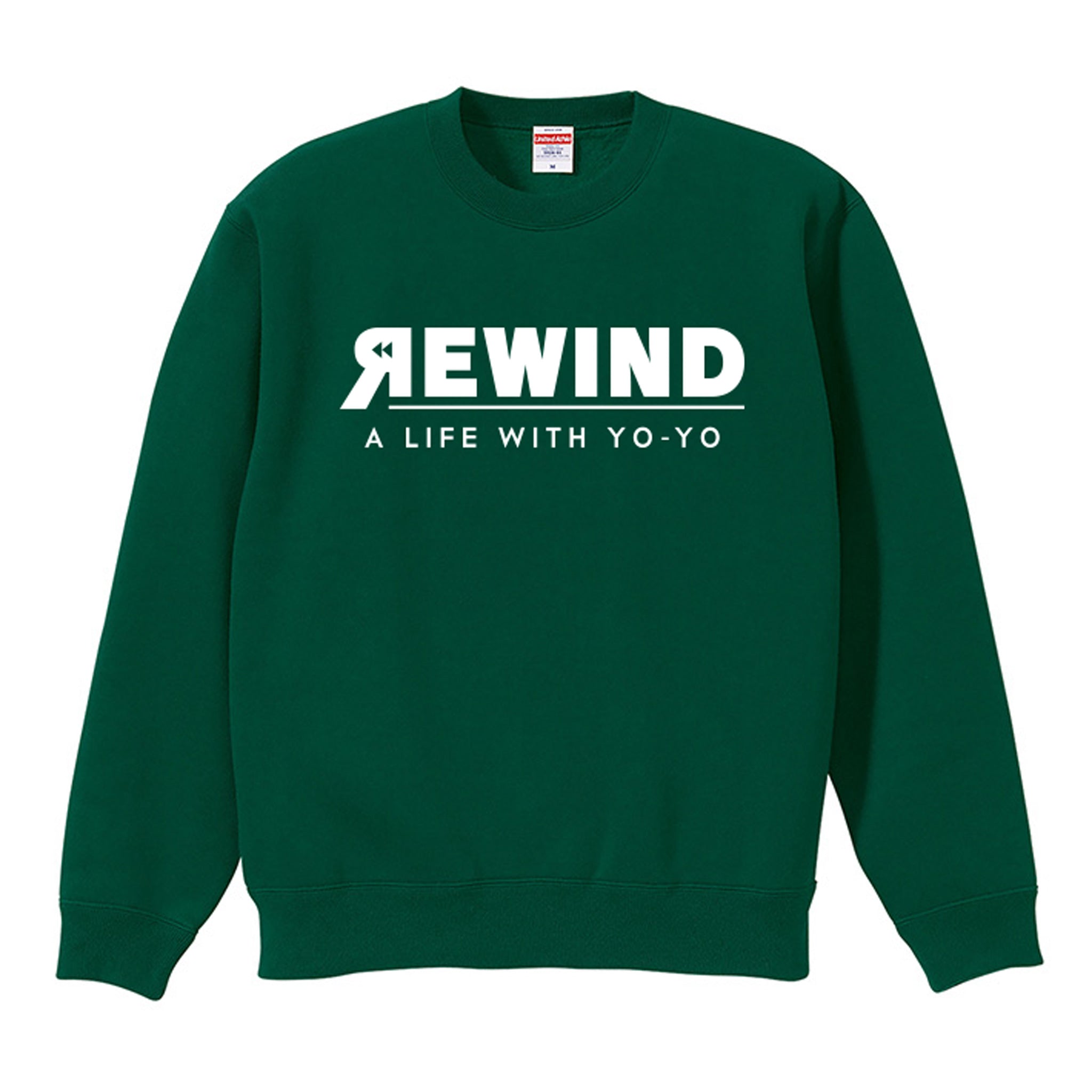 REWIND -A LIFE WITH YO-YO- スウェット (グリーン / ホワイトロゴ)