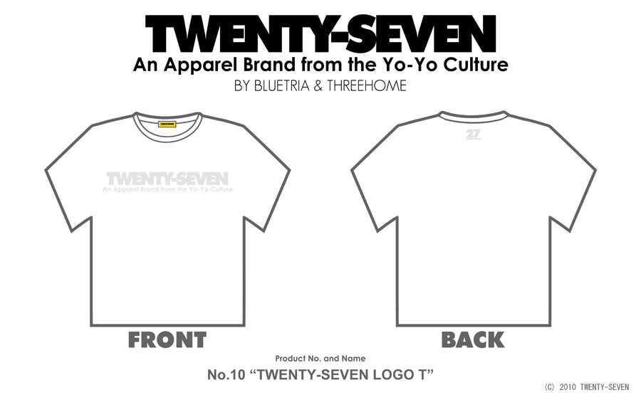 No.10 TWENTY-SEVEN Logo (White)