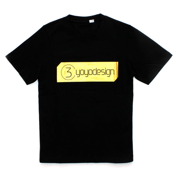C3 ゴールドロゴ Tシャツ (ブラック)