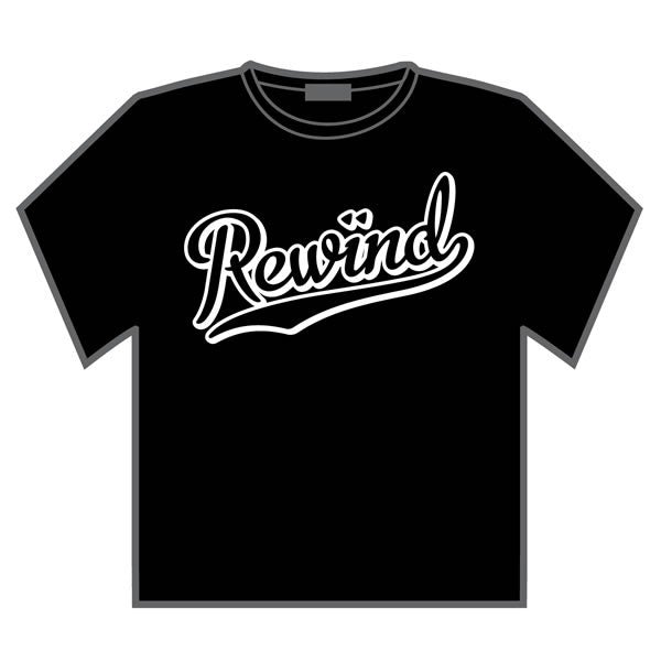 リワインド ベースボールロゴ Tシャツ (ブラック)