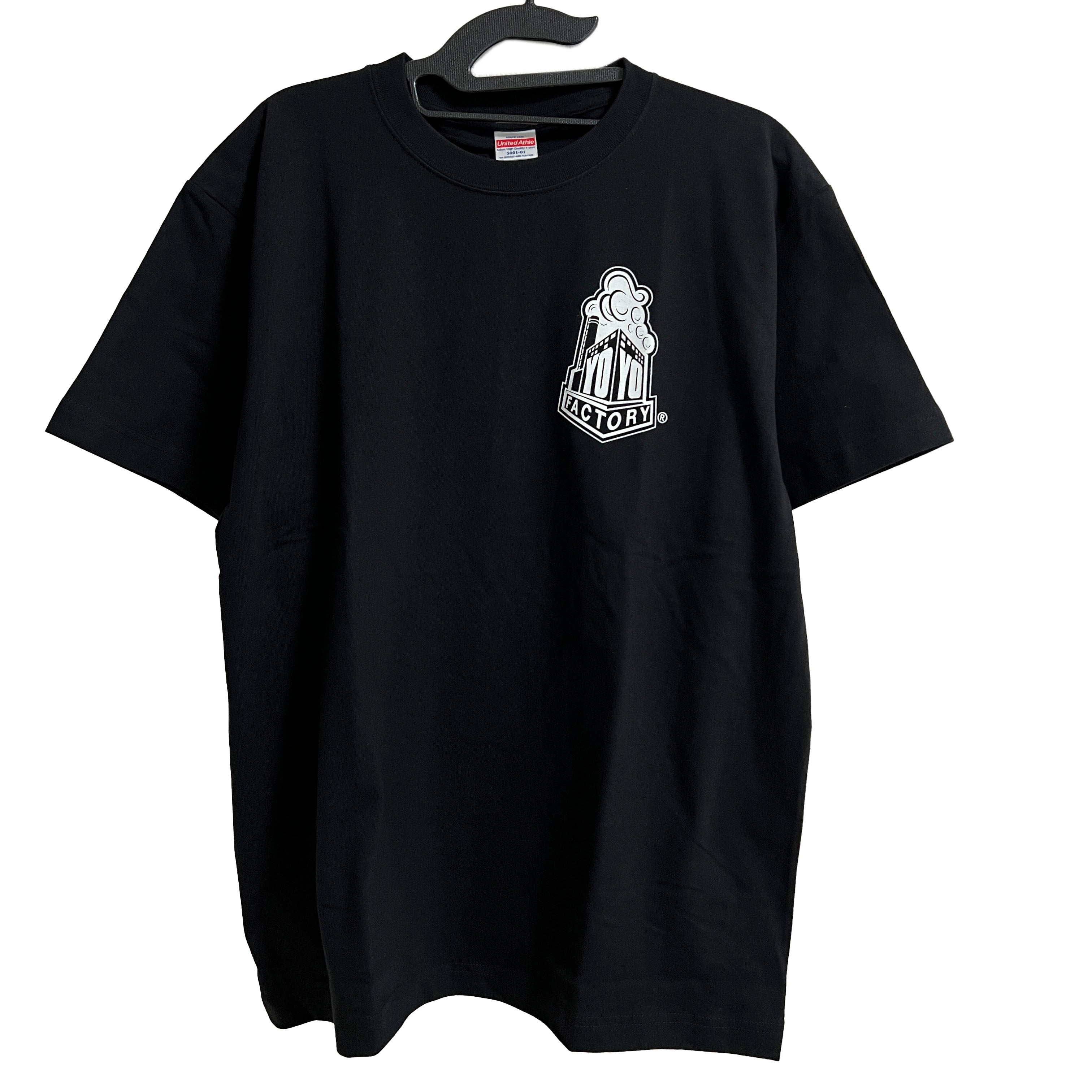 YYF 工場ロゴ Tシャツ (ブラック)